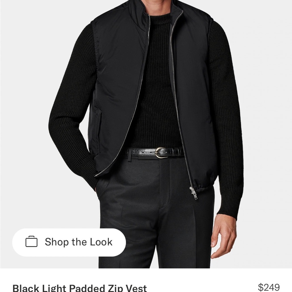 Suitsupply Black Quilted Vest